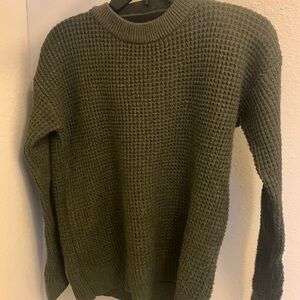 Green knit sweater